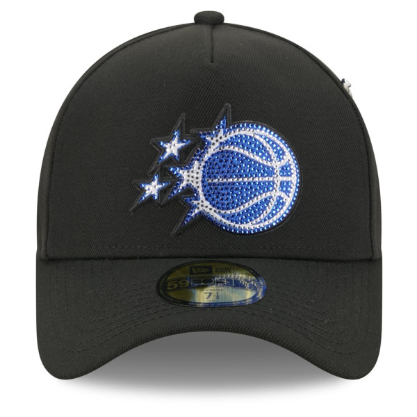 Бейсболка Orlando Magic New Era Black 2026 NBA Draft On-Stage Crystal A-Frame 59FORTY