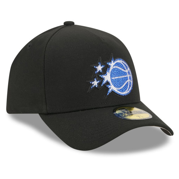 Бейсболка Orlando Magic New Era Black 2026 NBA Draft On-Stage Crystal A-Frame 59FORTY