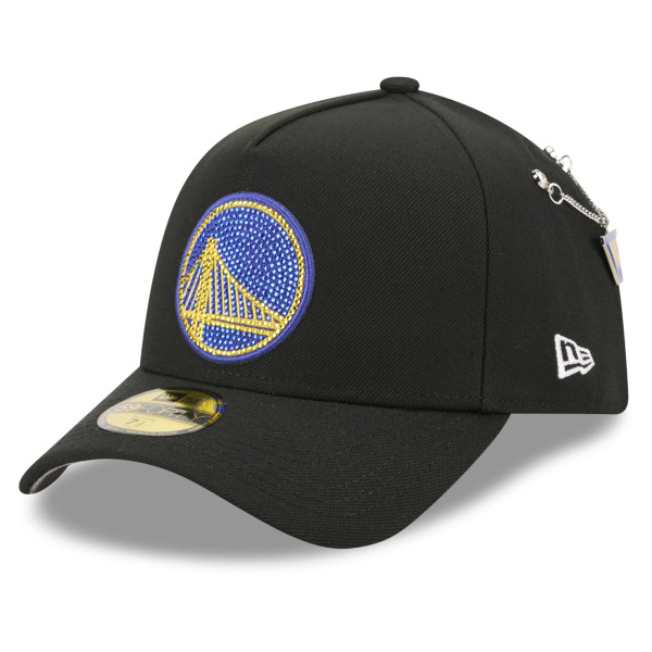 Бейсболка Golden State Warriors New Era Black 2026 NBA Draft On-Stage Crystal A-Frame 59FORTY
