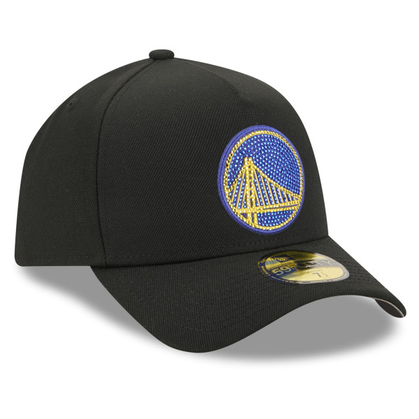 Бейсболка Golden State Warriors New Era Black 2026 NBA Draft On-Stage Crystal A-Frame 59FORTY