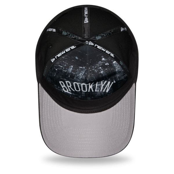 Бейсболка Brooklyn Nets New Era Black 2026 NBA Draft On-Stage Crystal A-Frame 59FORTY