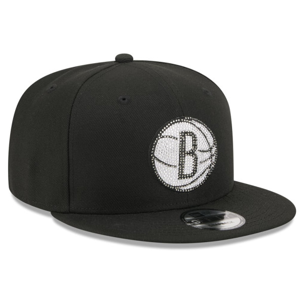 Бейсболка Brooklyn Nets New Era Black 2026 NBA Draft Crystal 9FIFTY