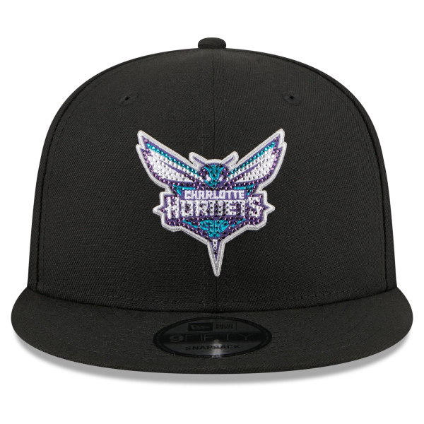 Бейсболка Charlotte Hornets New Era Black 2026 NBA Draft Crystal 9FIFTY