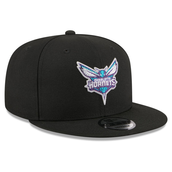 Бейсболка Charlotte Hornets New Era Black 2026 NBA Draft Crystal 9FIFTY