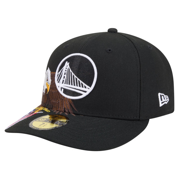 Бейсболка Golden State Warriors New Era Black Freedom Pre-Curved 59FIFTY