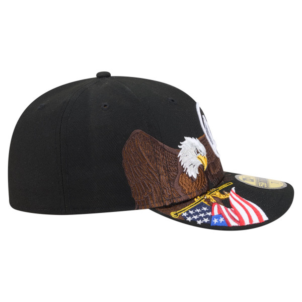 Бейсболка Golden State Warriors New Era Black Freedom Pre-Curved 59FIFTY