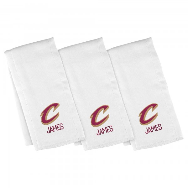 Малышам Cleveland Cavaliers Chad & Jake Primary Three-Pack Personalized Burp Cloth Set