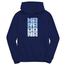 Подростковая Diego Maradona Argentina National Team Vive La Fete Portrait Pullover Hoodie - Navy