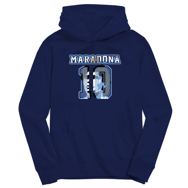 Подростковая Diego Maradona Argentina National Team Vive La Fete Name & Number Pullover Hoodie - Navy