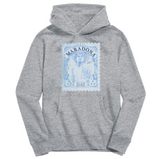 Подростковая Diego Maradona Argentina National Team Vive La Fete Vintage Stamp Pullover Hoodie - Gray