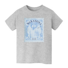 Детская Diego Maradona Argentina National Team Vive La Fete Vintage Stamp T-Shirt - Gray