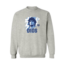Женская Свитшот Diego Maradona Argentina National Team Vive La Fete D10S - Gray