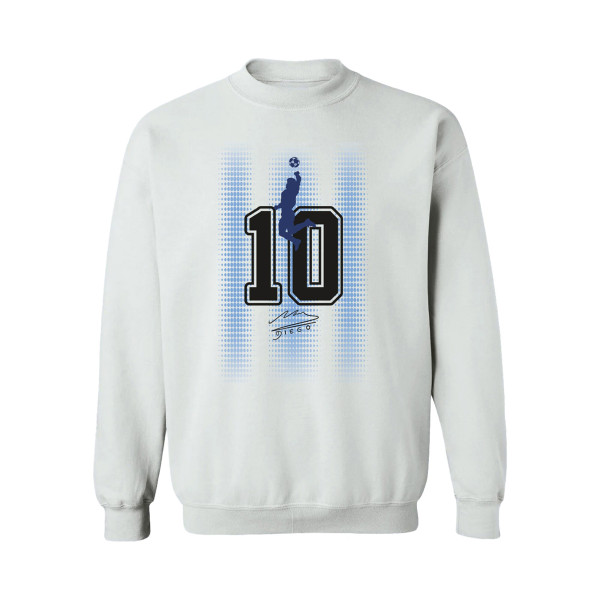 Женская Свитшот Diego Maradona Argentina National Team Vive La Fete Number & Signature - White