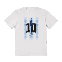 Женская Футболка Diego Maradona Argentina National Team Vive La Fete Number & Signature - White