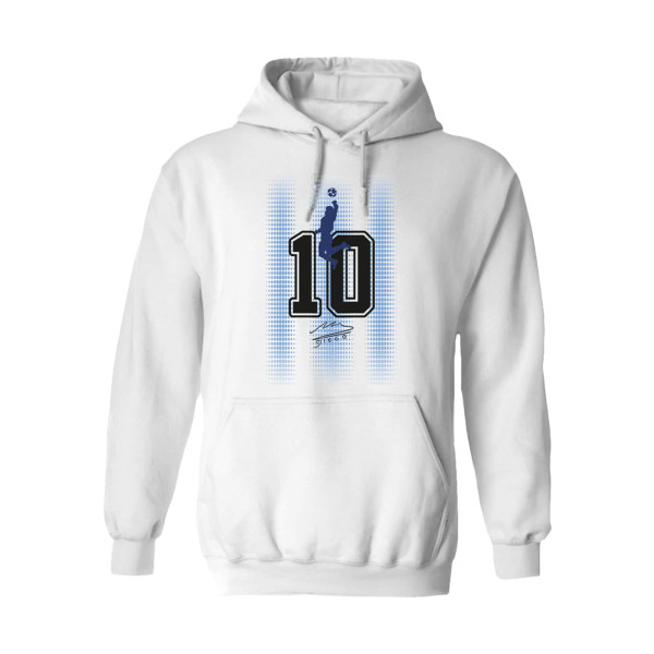Толстовка Diego Maradona Argentina National Team Vive La Fete Number & Signature - White