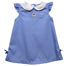 Детская France National Team Vive La Fete Girls Mini Check Pattern A-Line Dress - Royal