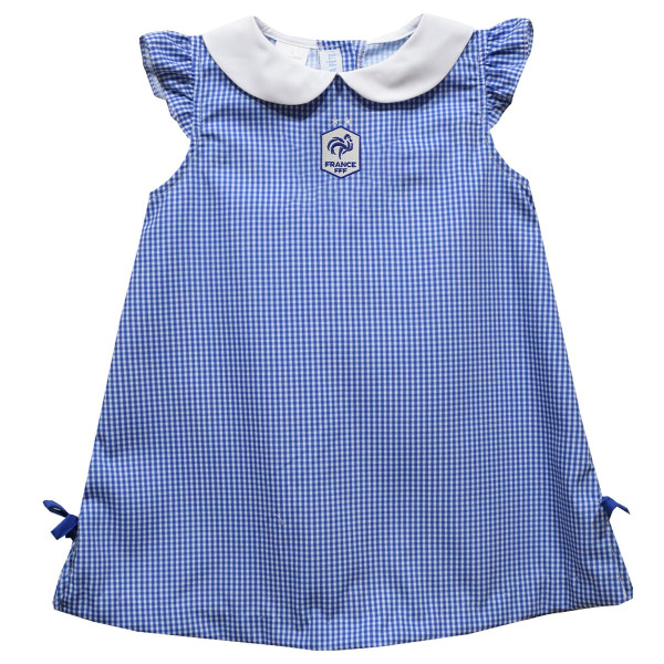 Детская France National Team Vive La Fete Girls Mini Check Pattern A-Line Dress - Royal