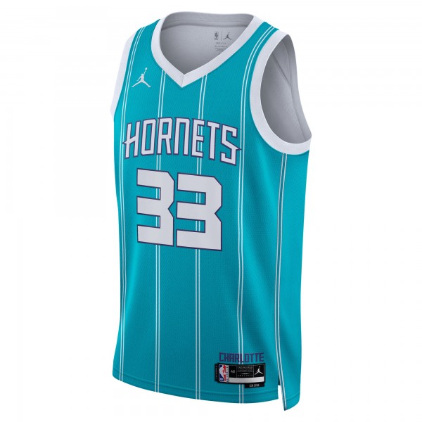 Джерси Unisex Charlotte Hornets Liam McNeeley Jordan Brand Teal Swingman - Icon Edition