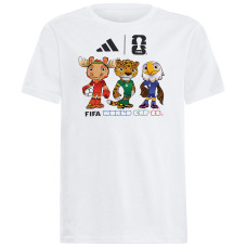Подростковая FIFA World Cup Gear adidas 2026 FIFA World Cup Mascot T-Shirt - White
