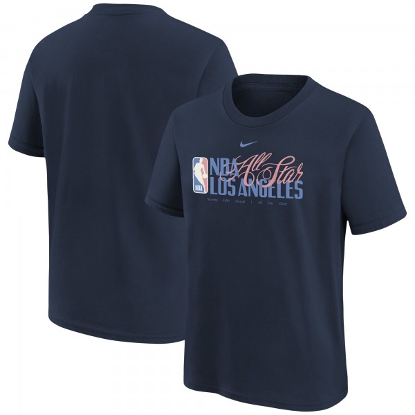 Подростковая Nike Navy 2026 NBA All-Star Game Wordmark Max90 T-Shirt