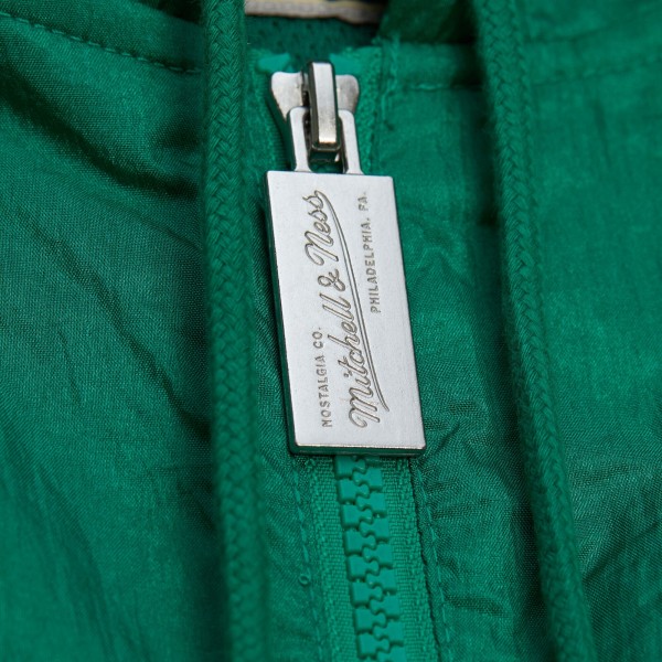 Boston Celtics Mitchell & Ness Kelly Green Playmaker Full-Zip Hooded Windbreaker Jacket