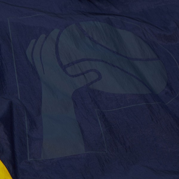 Indiana Pacers Mitchell & Ness Navy Playmaker Full-Zip Hooded Windbreaker Jacket