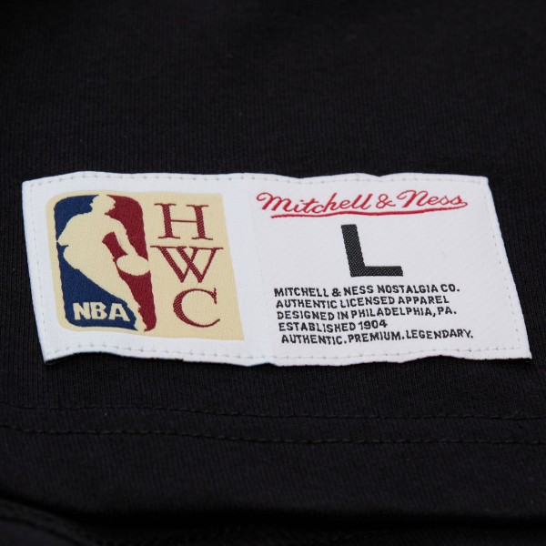 Unisex Miami Heat Mitchell & Ness Black Playmaker Vintage Logo T-Shirt