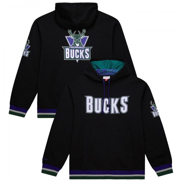 Unisex Milwaukee Bucks Mitchell & Ness Black Vintage Heavyweight Hoodie