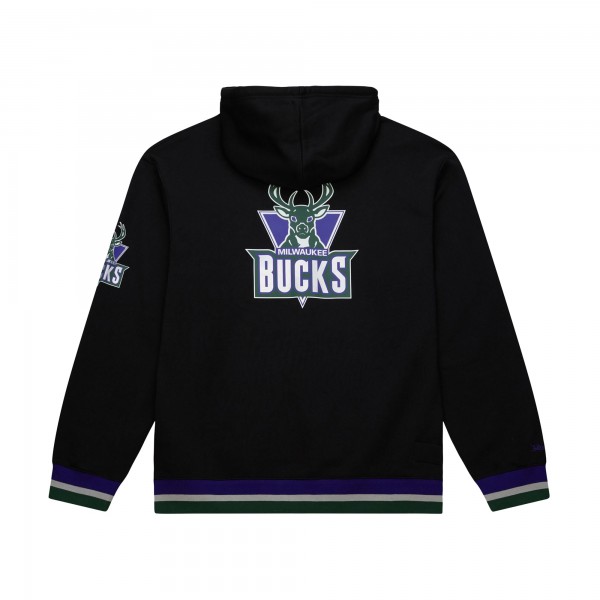 Unisex Milwaukee Bucks Mitchell & Ness Black Vintage Heavyweight Hoodie