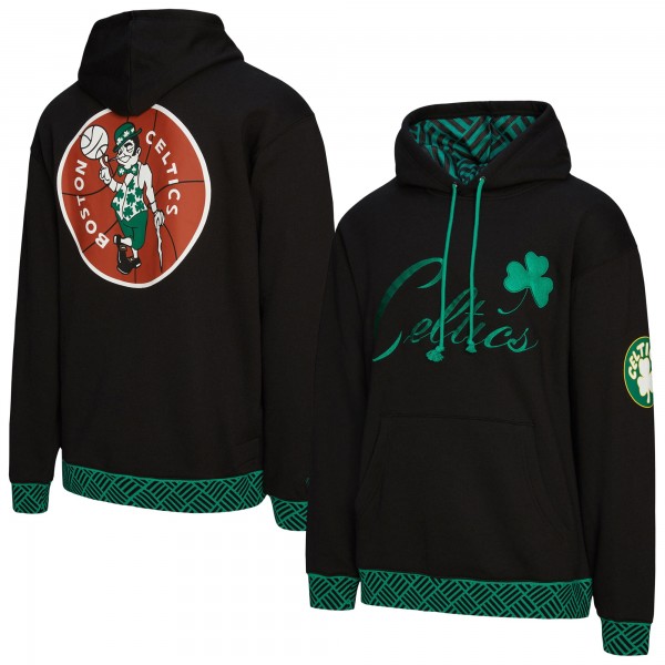 Unisex Boston Celtics Mitchell & Ness Black Vintage Heavyweight Hoodie