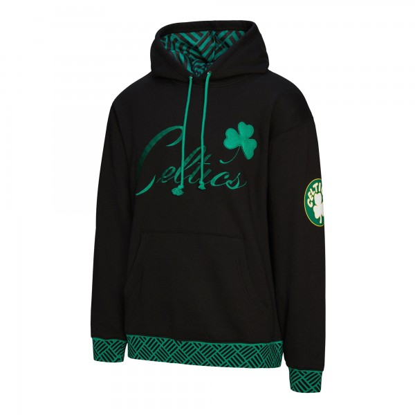Unisex Boston Celtics Mitchell & Ness Black Vintage Heavyweight Hoodie