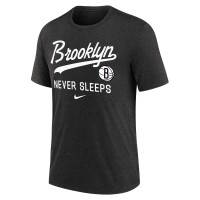 Brooklyn Nets Nike Black Tri-Blend T-Shirt