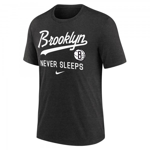 Brooklyn Nets Nike Black Tri-Blend T-Shirt