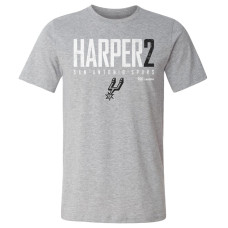Футболка San Antonio Spurs Dylan Harper 500 Level Heather Gray Elite