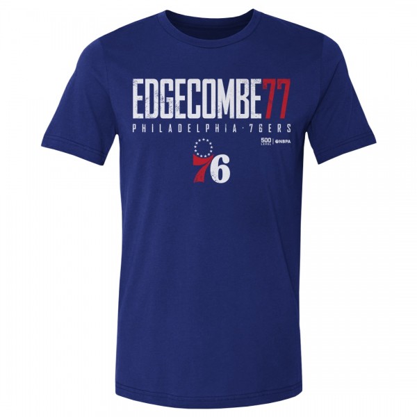 Philadelphia 76ers VJ Edgecombe 500 Level Royal Elite T-Shirt