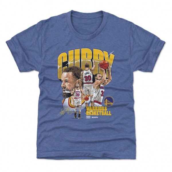 Подростковая Golden State Warriors Stephen Curry 500 Level Royal Collage T-Shirt
