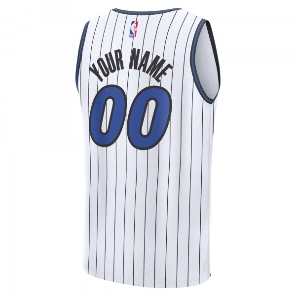 Именная игровая джерси Подростковая Orlando Magic Fanatics White Fast Break Replica Custom - Association Edition
