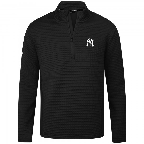 WoNew York Yankees Levelwear Black Tailgate Insignia 2.0 Quarter-Zip Top