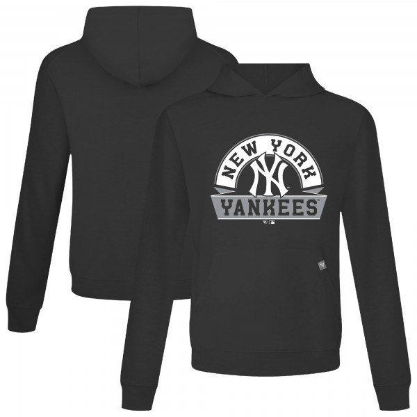 Толстовка New York Yankees Levelwear Black Relay Banner Arch