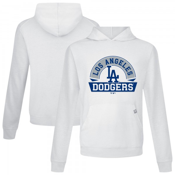 Los Angeles Dodgers Levelwear White Relay Banner Arch Pullover Hoodie