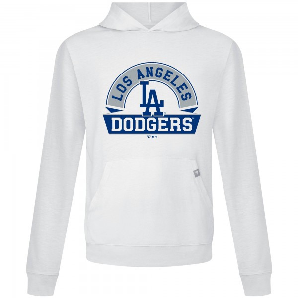 Los Angeles Dodgers Levelwear White Relay Banner Arch Pullover Hoodie