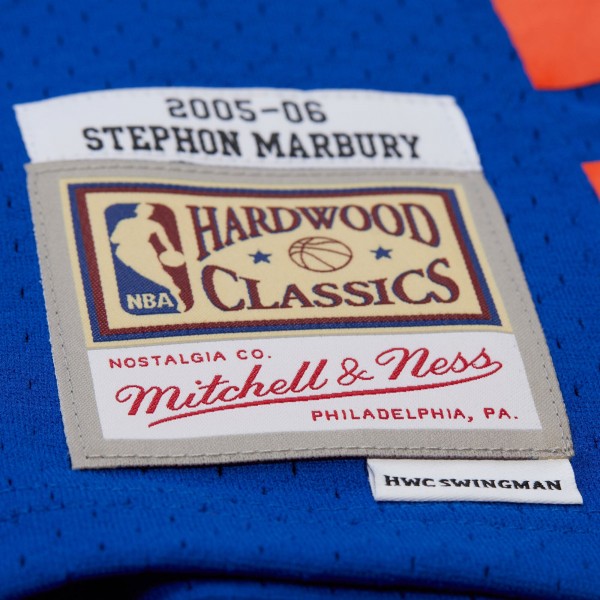 Джерси New York Knicks Stephon Marbury Mitchell & Ness Blue 2005/06 Hardwood Classics Swingman