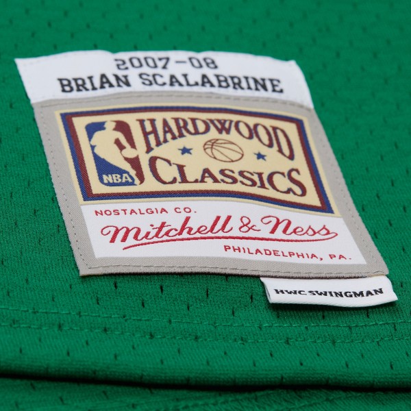 Джерси Boston Celtics Brian Scalabrine Mitchell & Ness Kelly Green 2007/08 Hardwood Classics Swingman