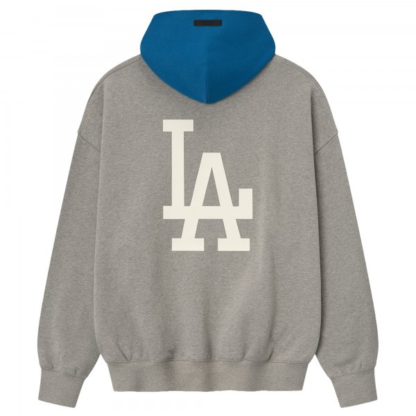 Los Angeles Dodgers Fear of God x MLB Warm Heather Gray/Royal Sport Fit Hoodie