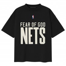 Brooklyn Nets Fear of God x NBA Black Classic Fit T-Shirt