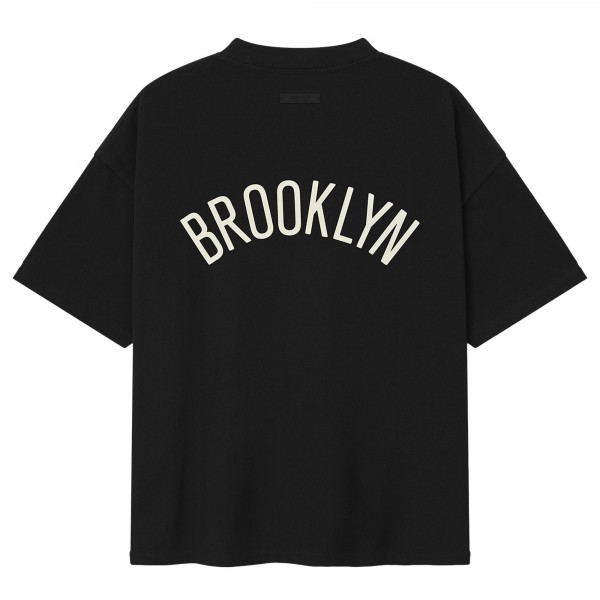 Brooklyn Nets Fear of God x NBA Black Classic Fit T-Shirt