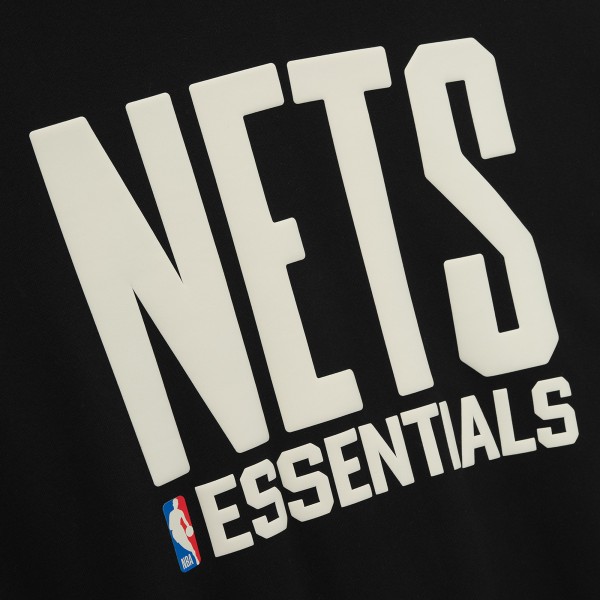 Brooklyn Nets Fear of God x NBA Black/Heather Gray Macao Sport Fit Hoodie