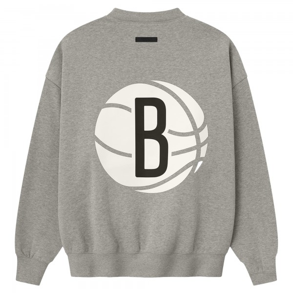 Brooklyn Nets Fear of God x NBA Heather Gray Sport Fit T-Shirt