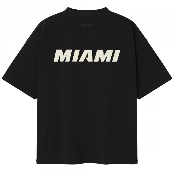Unisex Miami Heat Fear of God x NBA Heather Black 90s T-Shirt