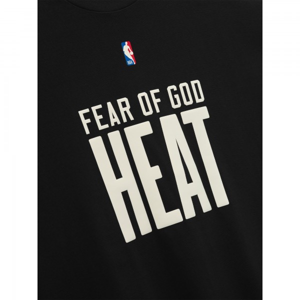 Unisex Miami Heat Fear of God x NBA Heather Black 90s T-Shirt